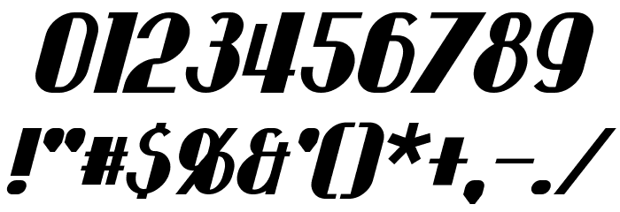 Hastings Italic Font OTHER CHARS