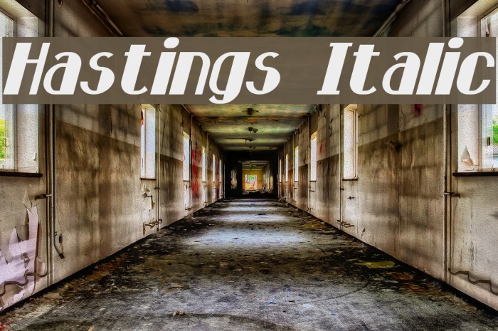 Hastings Italic Font examples