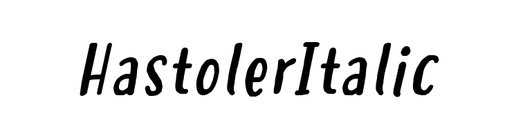 Hastoler Italic  Free Fonts Download