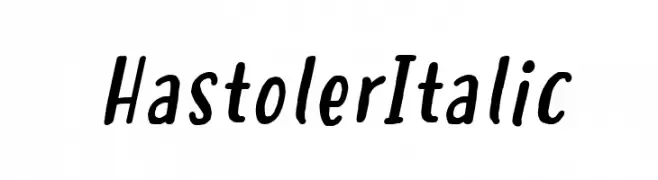 Hastoler Italic  Fuentes Gratis Descargar