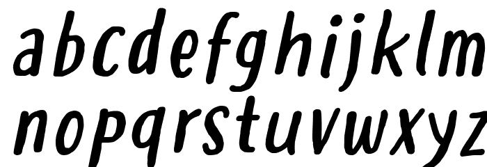 Hastoler Italic Font LOWERCASE
