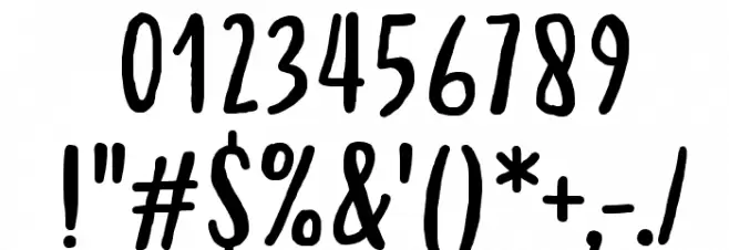 Hastoler Font OTHER CHARS