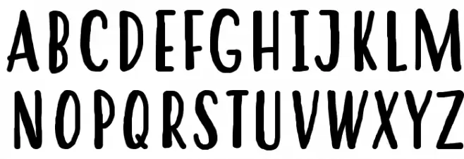Hastoler Font UPPERCASE