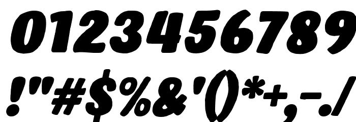 Hastro Italic Font OTHER CHARS