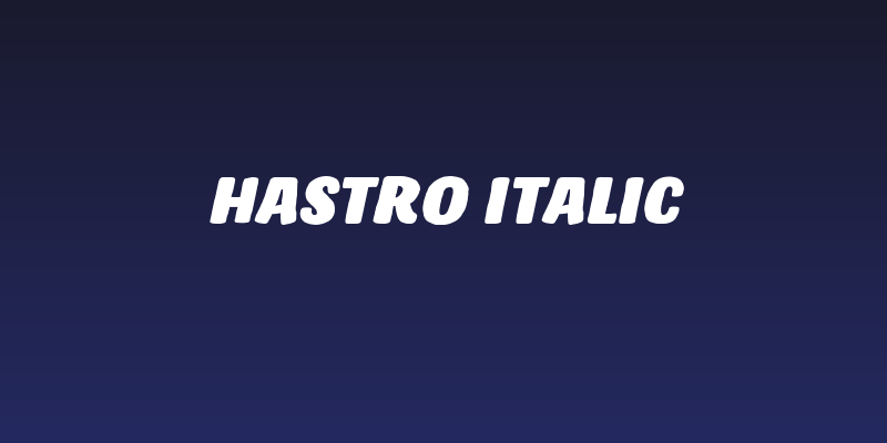Hastro Italic Social Header
