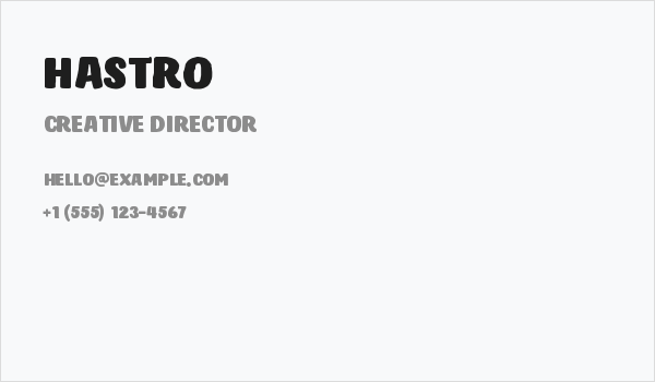 Hastro Business Card