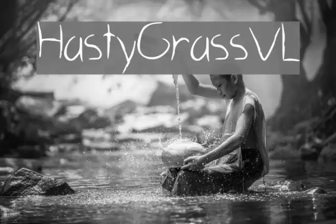 HastyGrass_VL Font examples