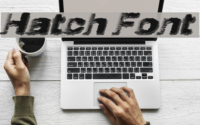 Hatch Font examples