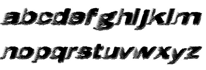 Hatch Font LOWERCASE