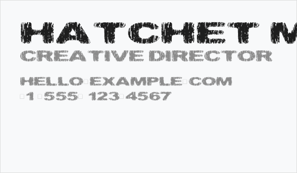 Hatchet Man Business Card