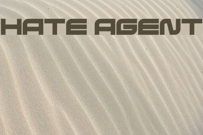 Hate Agent Font examples