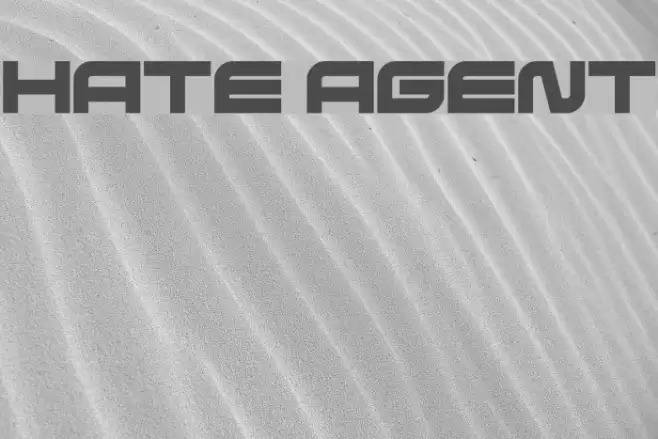 Hate Agent Font examples