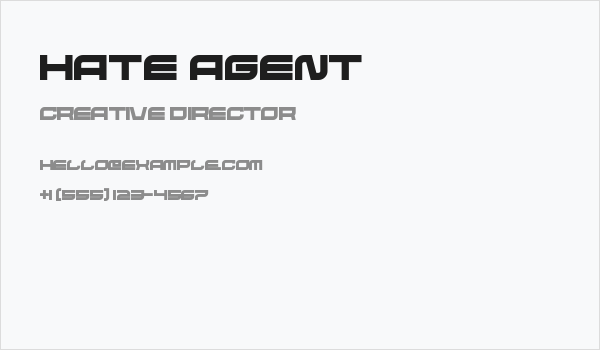 Hate Agent Business Card