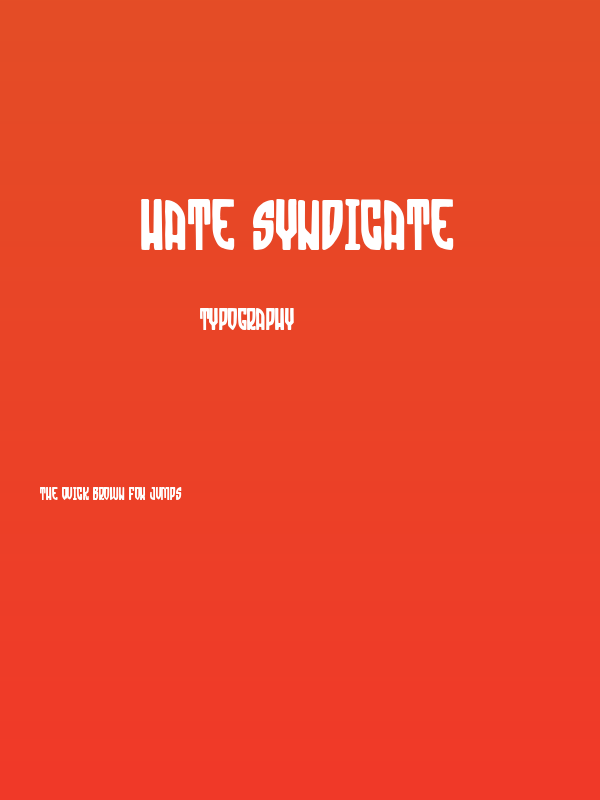 Hate Syndicate Poster