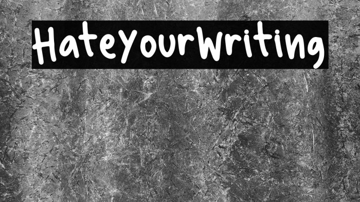 HateYourWriting Example 1