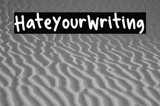 HateYourWriting Font examples
