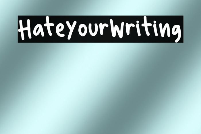 HateYourWriting Example 3
