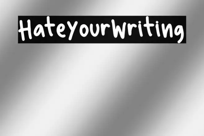 HateYourWriting Font examples