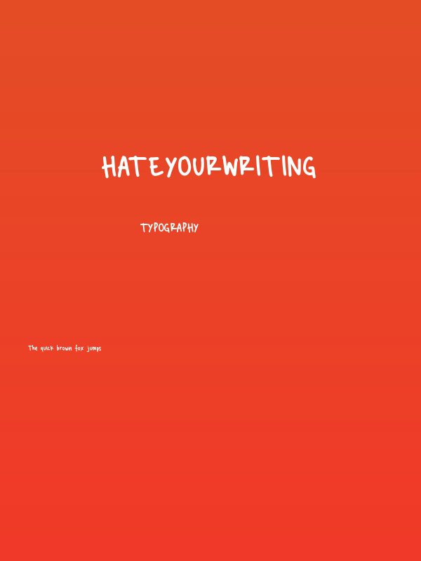 HateYourWriting Poster