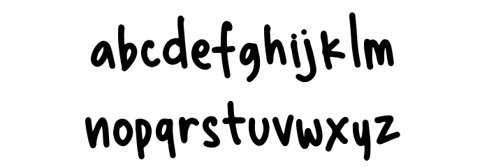 HateYourWriting Schriftart Kleinbuchstaben