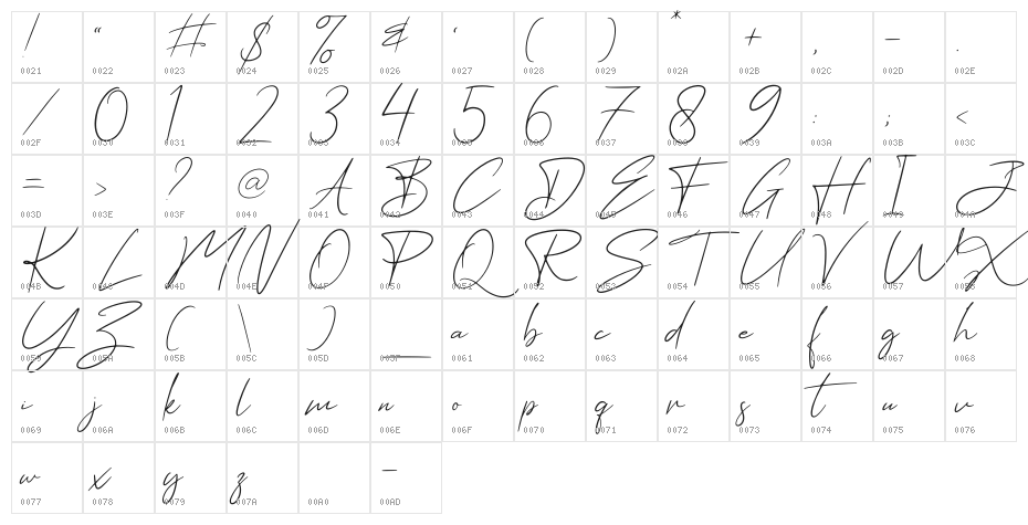 Hathem Bosteem FREE Character Map