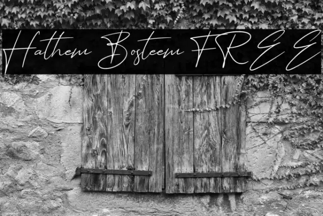 Hathem Bosteem FREE Font examples