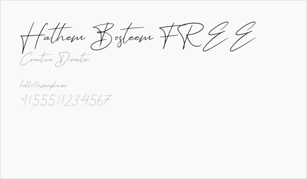 Hathem Bosteem FREE Business Card
