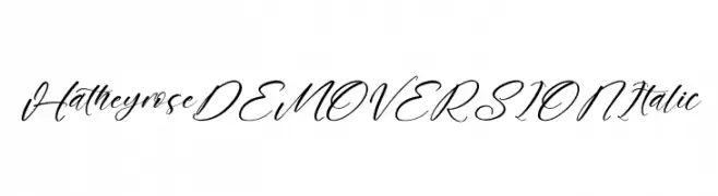 Hatheyrose DEMO VERSION Italic  Free Fonts Download