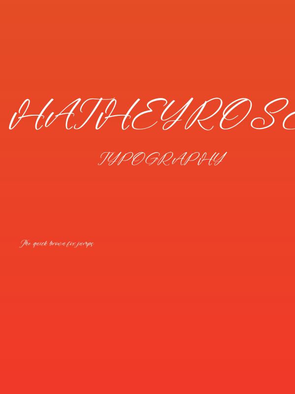 Hatheyrose DEMO VERSION Italic Poster