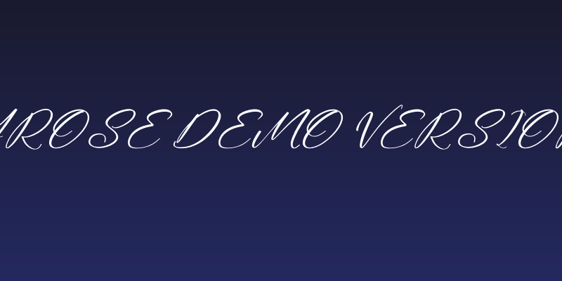 Hatheyrose DEMO VERSION Italic Social Header