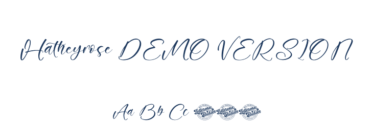 Hatheyrose DEMO VERSION Font Preview
