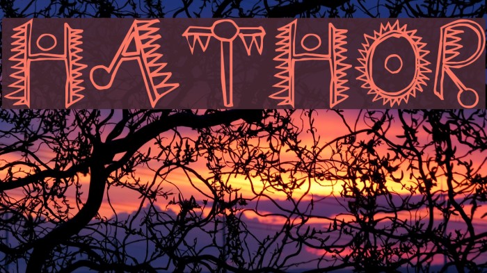 Hathor Font examples