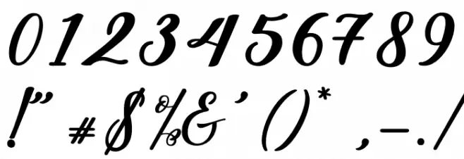 HatiaScript Font OTHER CHARS