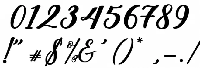 HatiaScript Font OTHER CHARS