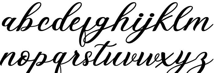 HatiaScript Font LOWERCASE