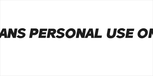 Hatsch Sans PERSONAL USE ONLY Italic Logo