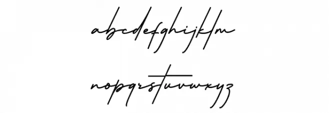 Hatshows Signature फ़ॉन्ट लोअरकेस