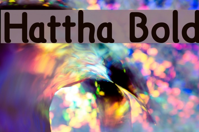 Hattha Bold Font examples