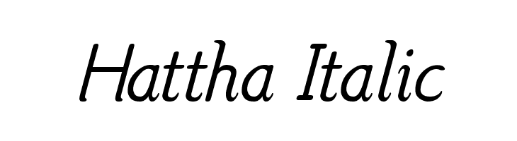 Hattha Italic Font