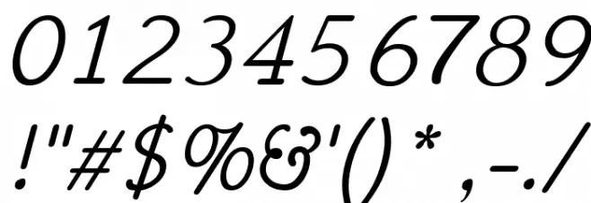 Hattha Italic Font OTHER CHARS