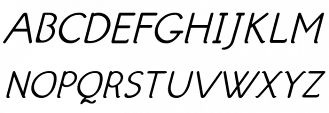Hattha Italic Caratteri MAIUSCOLE