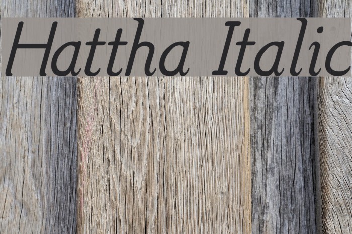 Hattha Italic Font examples