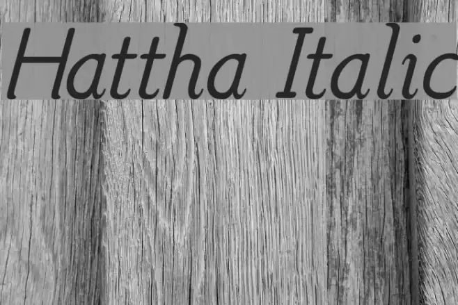 Hattha Italic Font examples