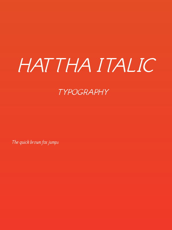 Hattha Italic Poster