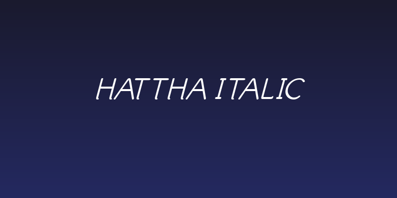 Hattha Italic Social Header