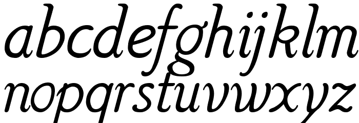 Hattha Italic Font LOWERCASE