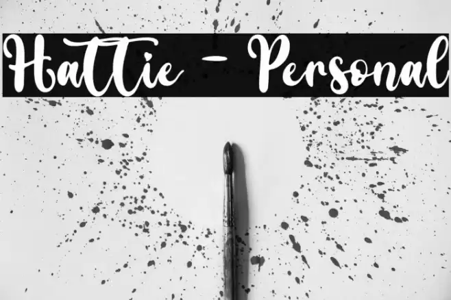 Hattie - Personal Font examples