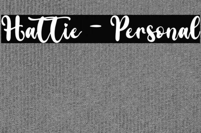 Hattie - Personal Font examples