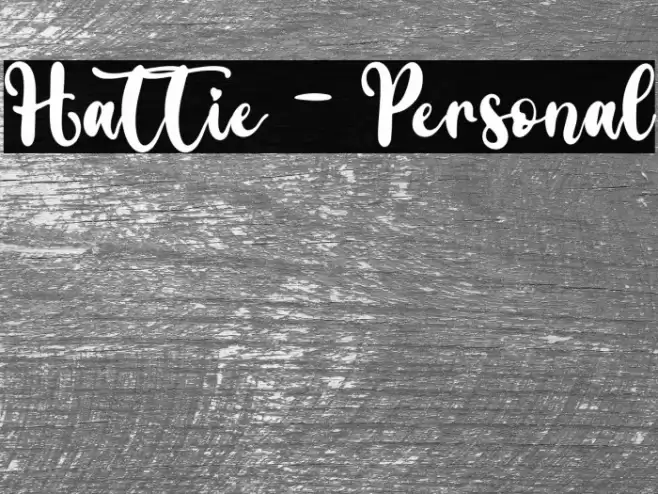 Hattie - Personal Font examples