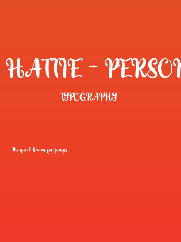 Hattie - Personal Poster